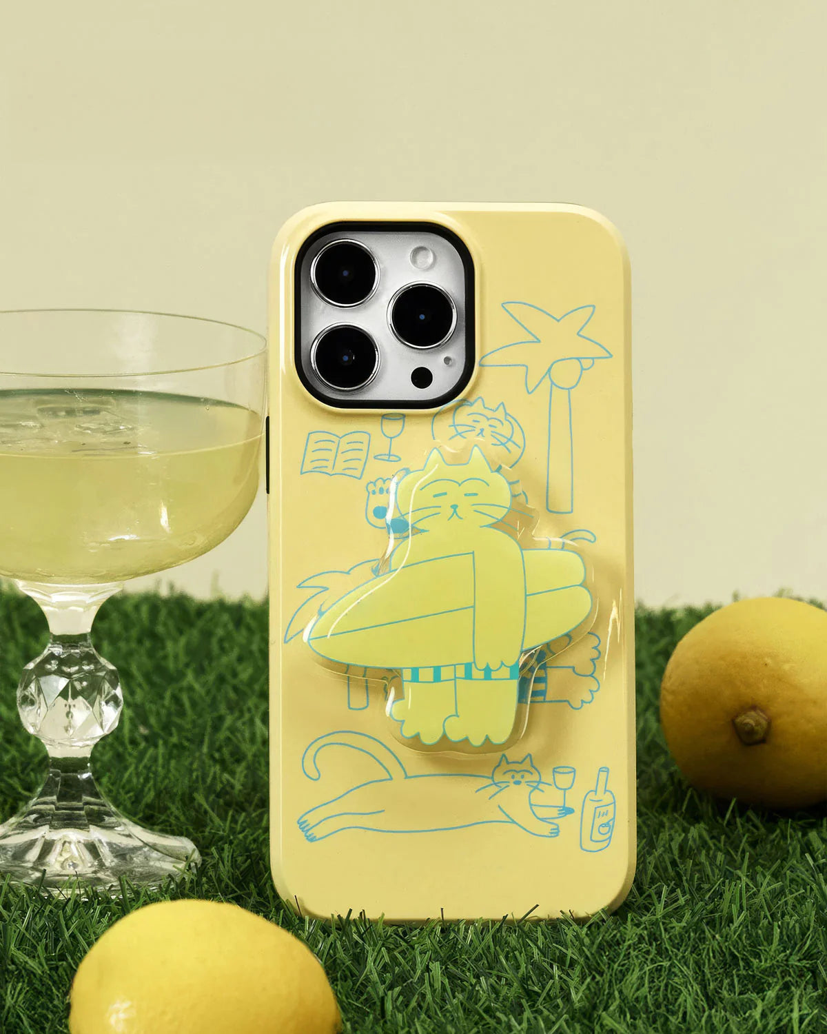 SURF CAT GRIP PHONE CASE