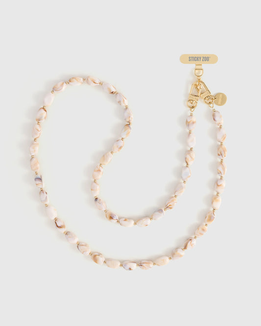 BLUSH MARBLE LINK PHONE STRAP