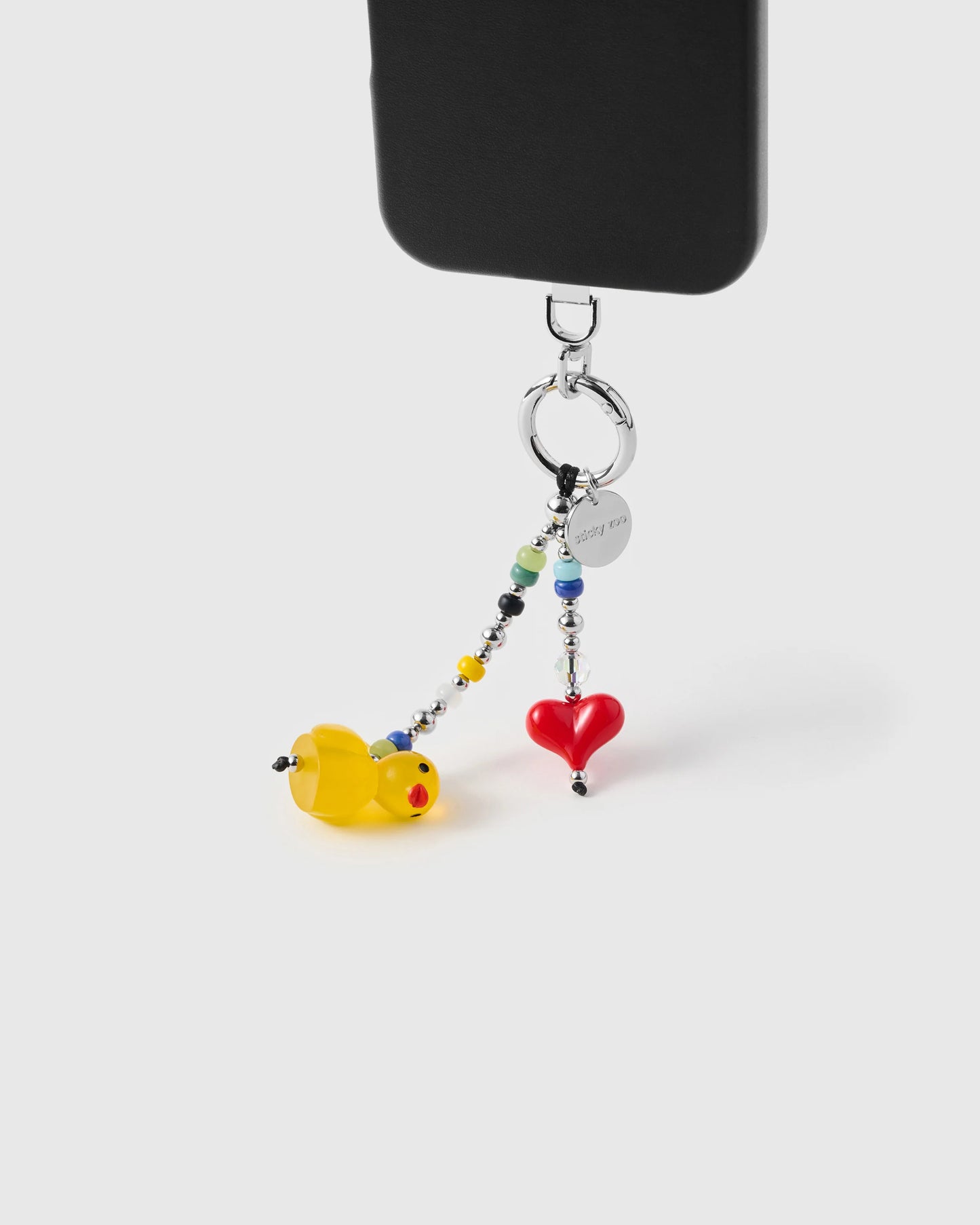 TANGERINE DUCK HEART PHONE STRAP