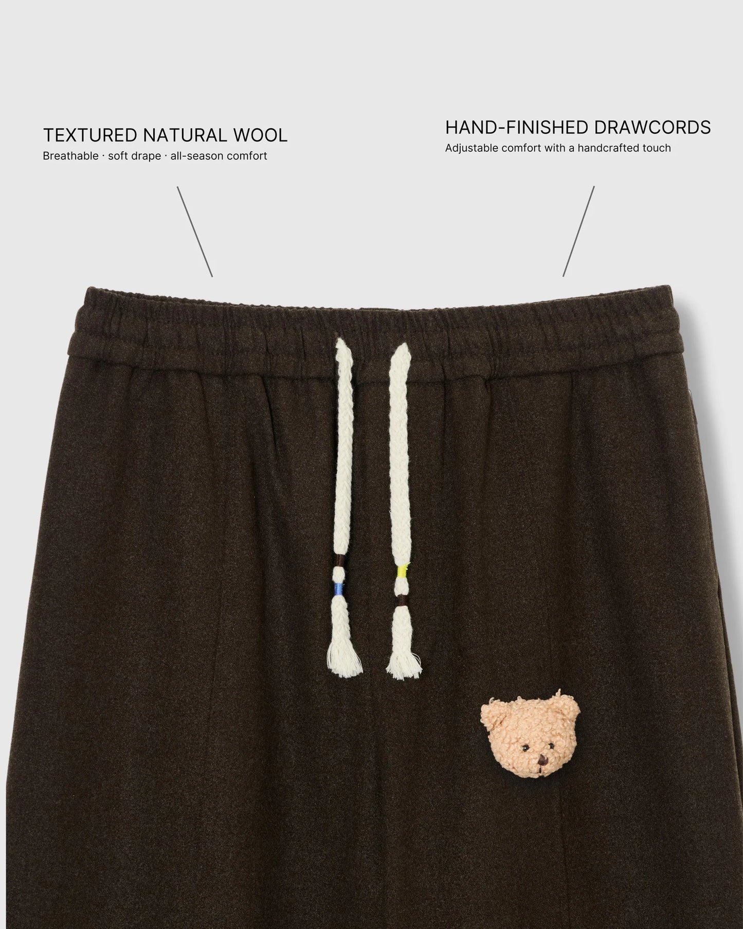 WOOL DRAPE RELAXED PANTS