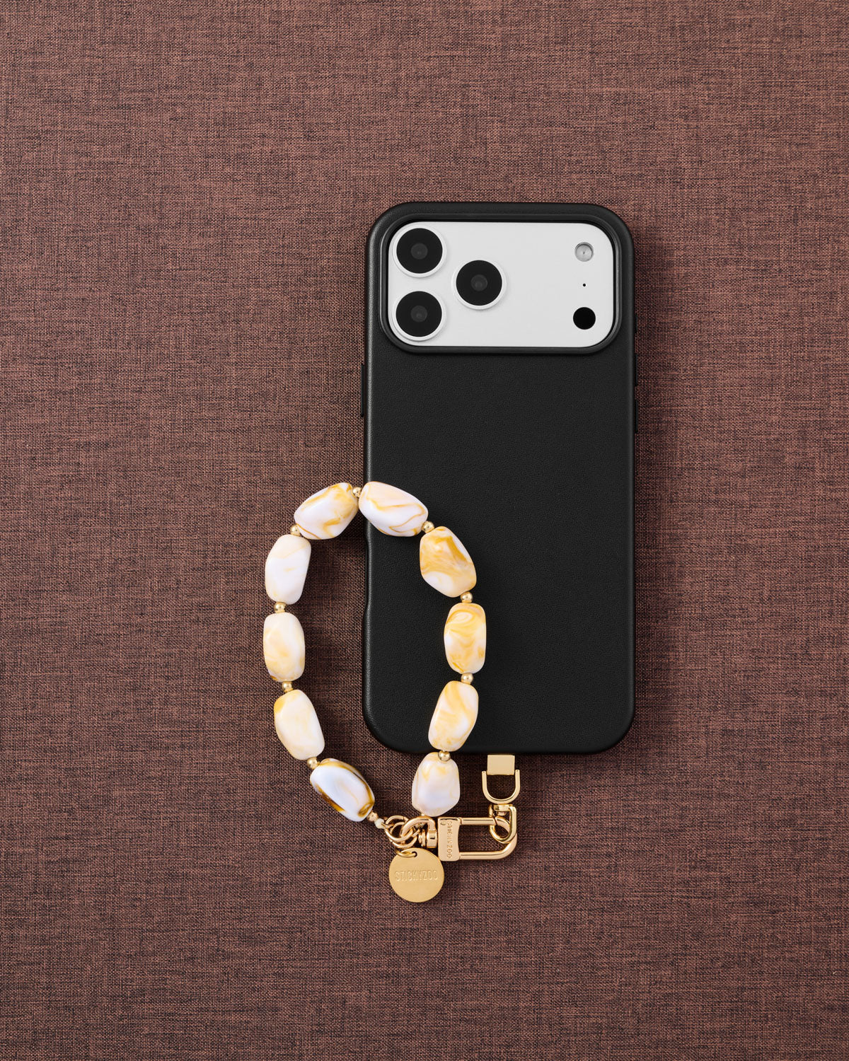 AMBER MARBLE PHONE STRAP