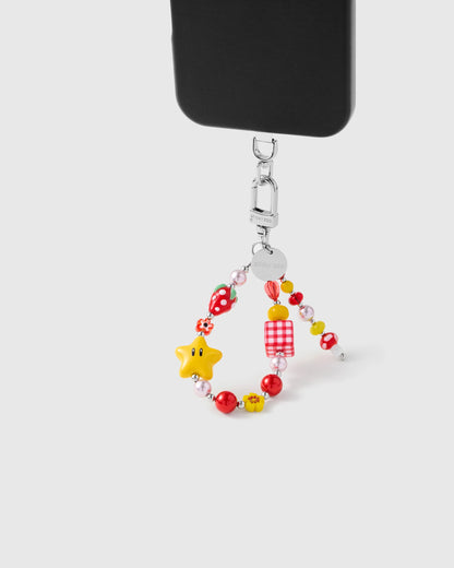 CHERRY STAR CLUSTER PHONE STRAP
