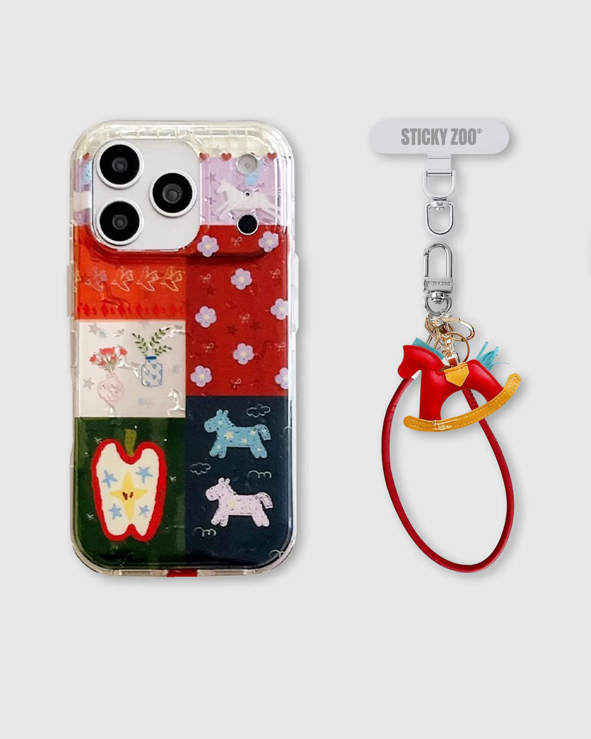 PATCHWORK CHARM PHONE CASE