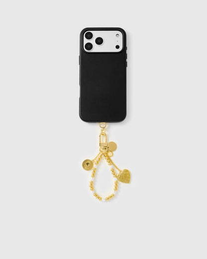 GOLDEN ORBIT PEARL PHONE STRAP