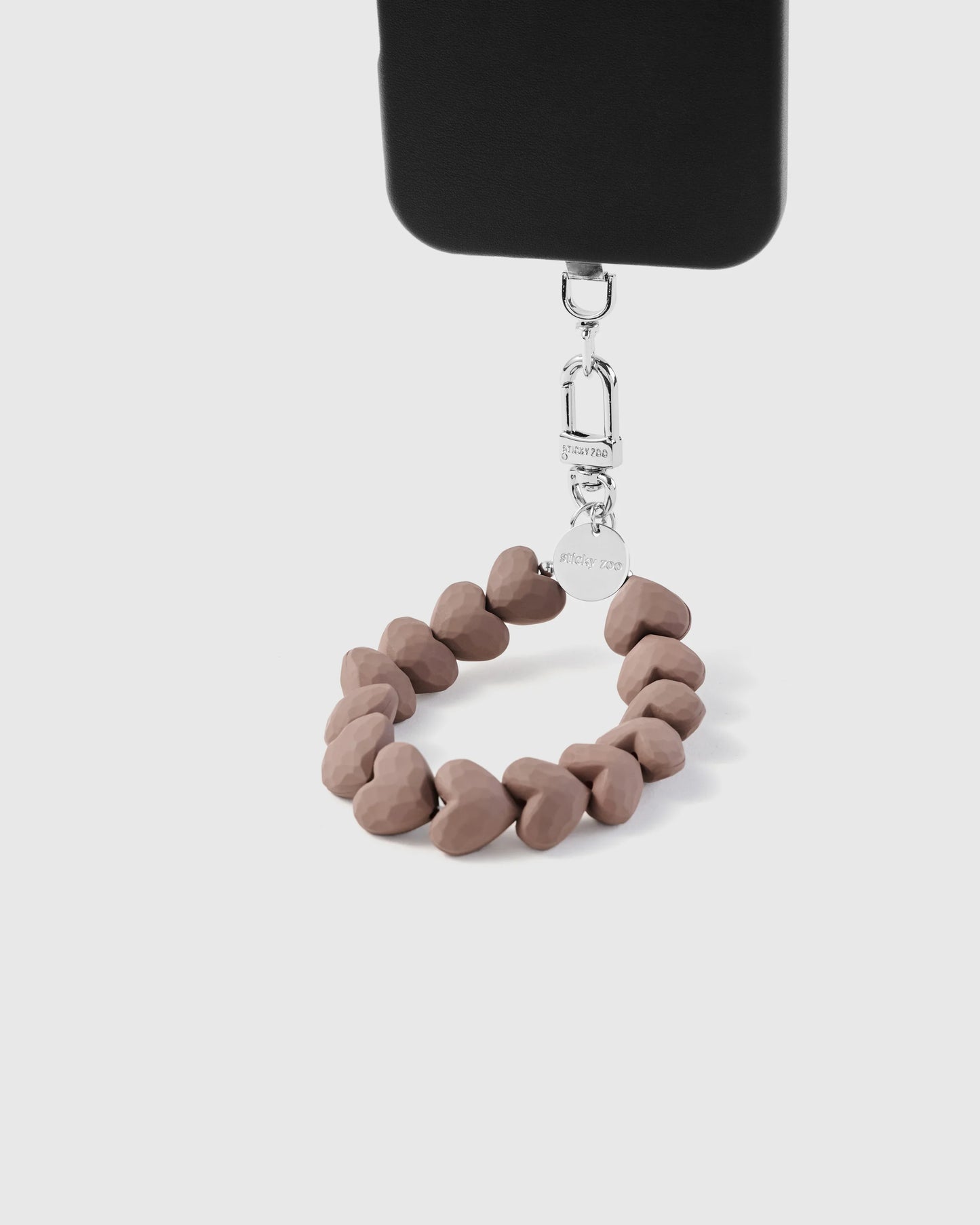 MOCHA HEART PHONE STRAP
