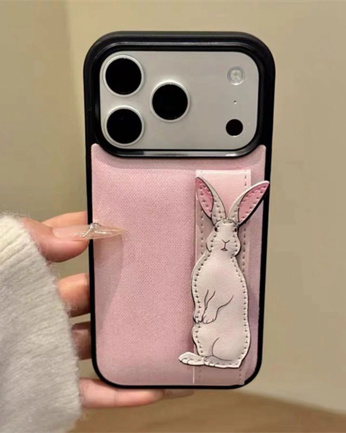 PINK BUNNY WALLET PHONE CASE