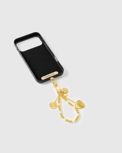 GOLDEN ORBIT PEARL PHONE STRAP
