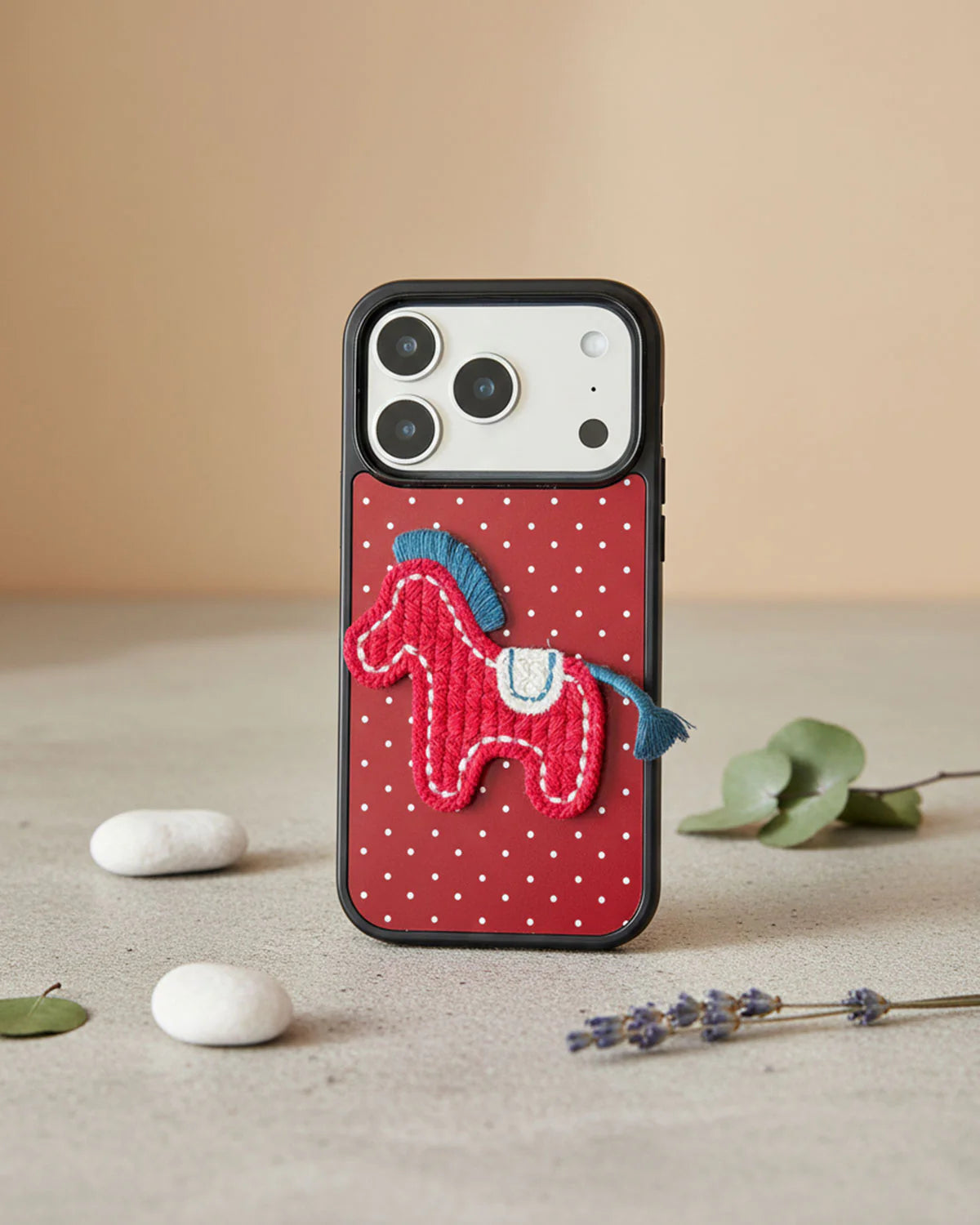 RED PONY PATCH PHONE CASE