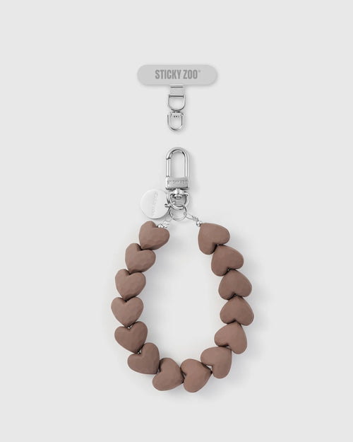 MOCHA HEART PHONE STRAP