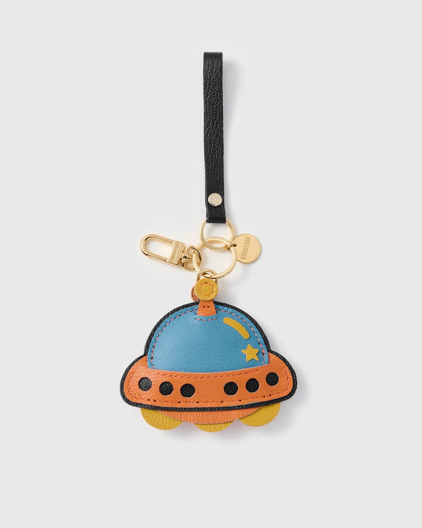 UFO LEATHER BAG CHARM