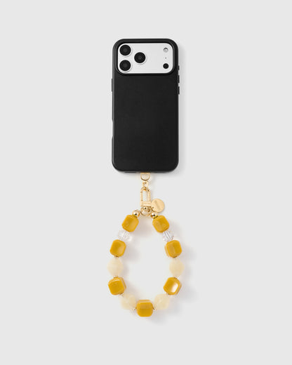 SAFFRON MARBLE MIX PHONE STRAP