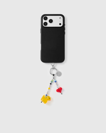 TANGERINE DUCK HEART PHONE STRAP
