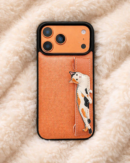 ORANGE CAT WALLET PHONE CASE