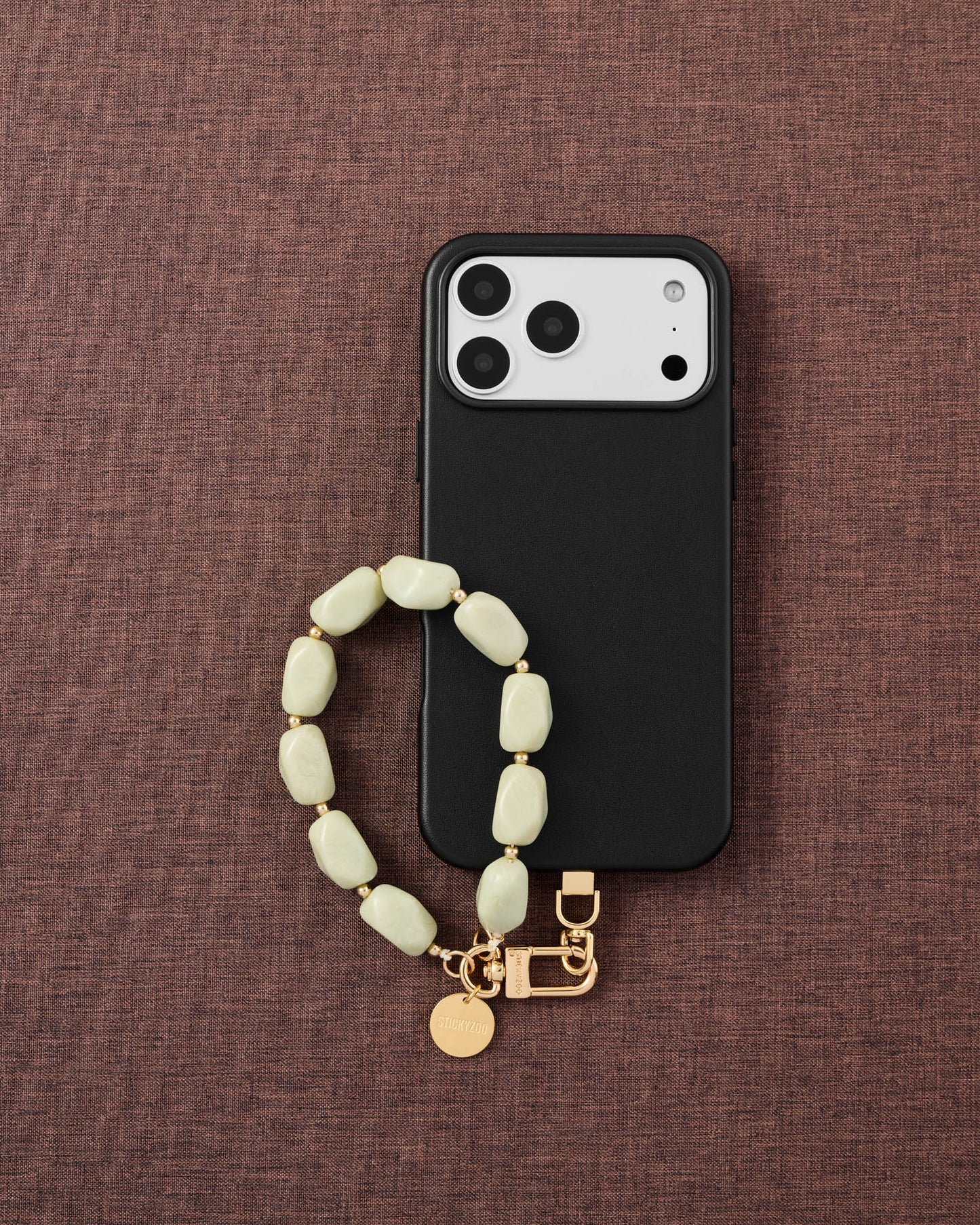 SAGE AGATE PHONE STRAP
