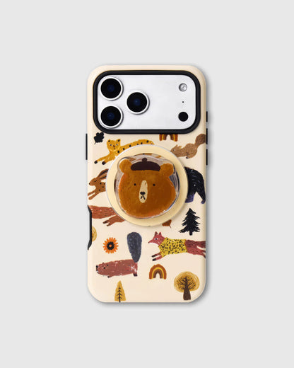 FOREST FRIENDS GRIP PHONE CASE