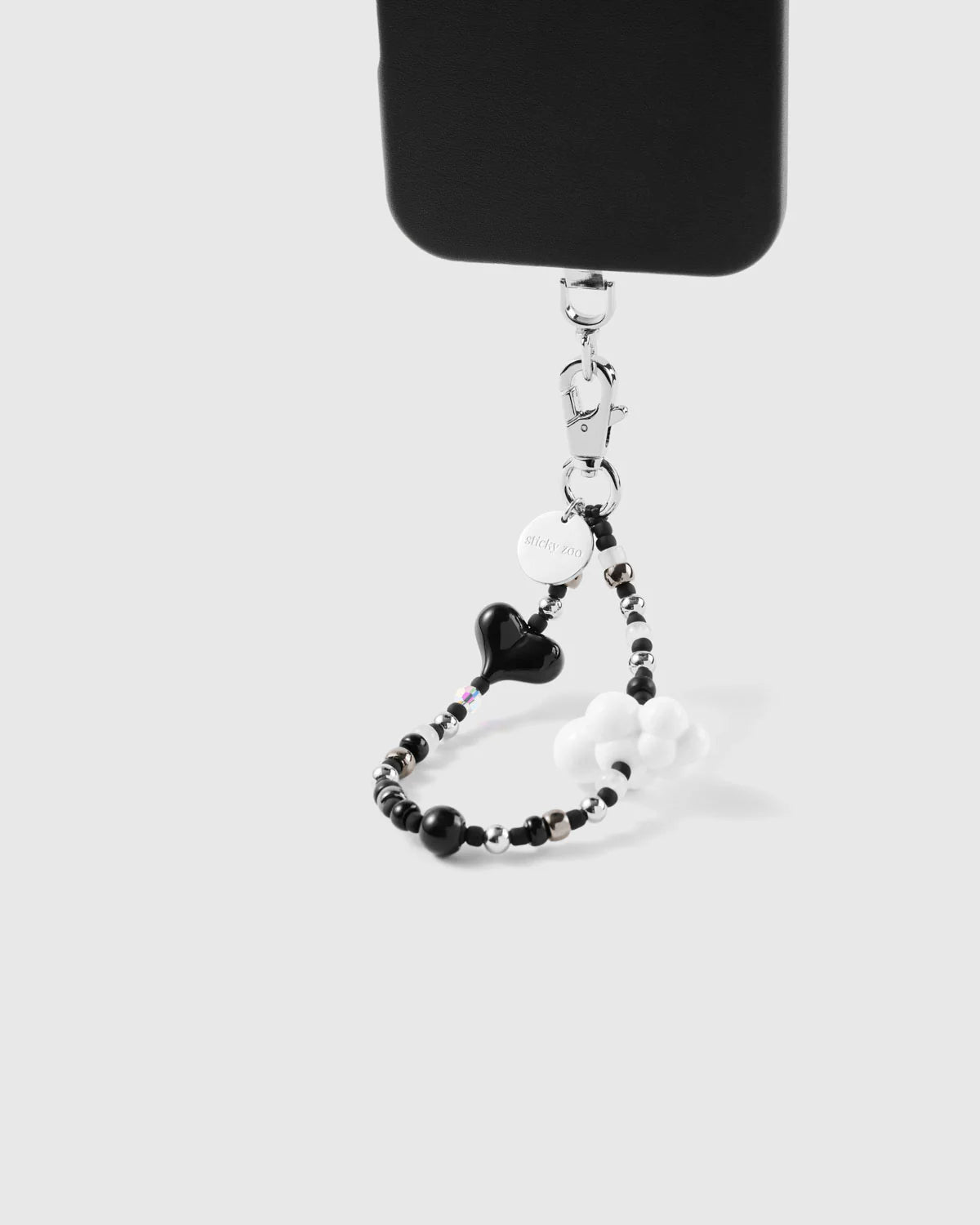 BLACK HEART CLOUD PHONE STRAP