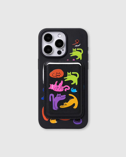 COLORFUL CATS WALLET PHONE CASE