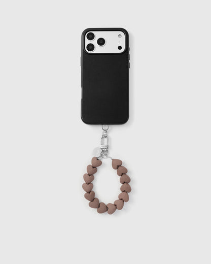 MOCHA HEART PHONE STRAP