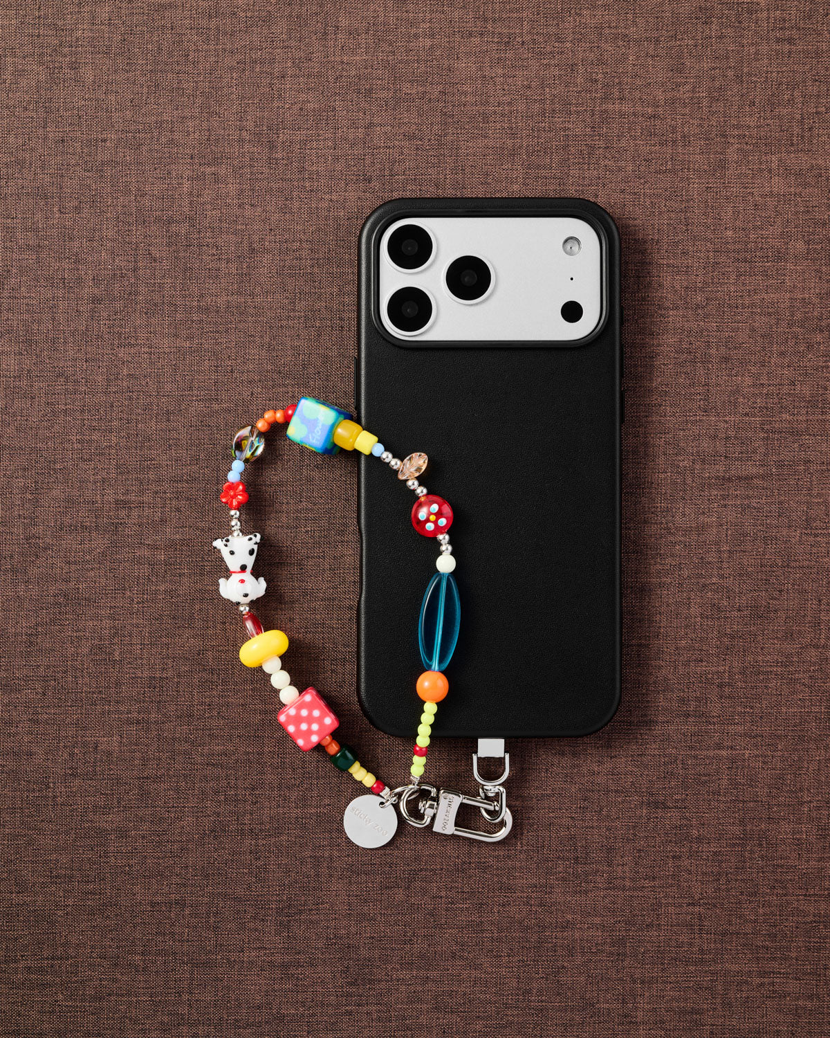 DALMATIAN DICE PHONE STRAP