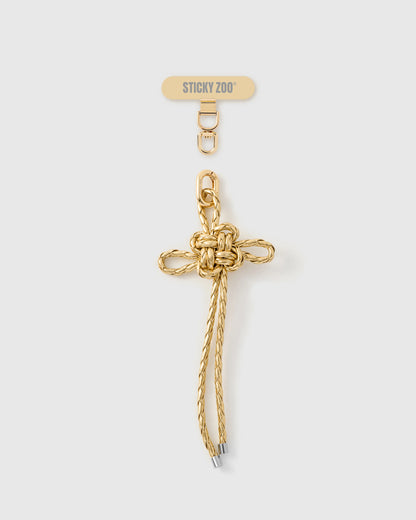 CHAMPAGNE BOW PHONE STRAP