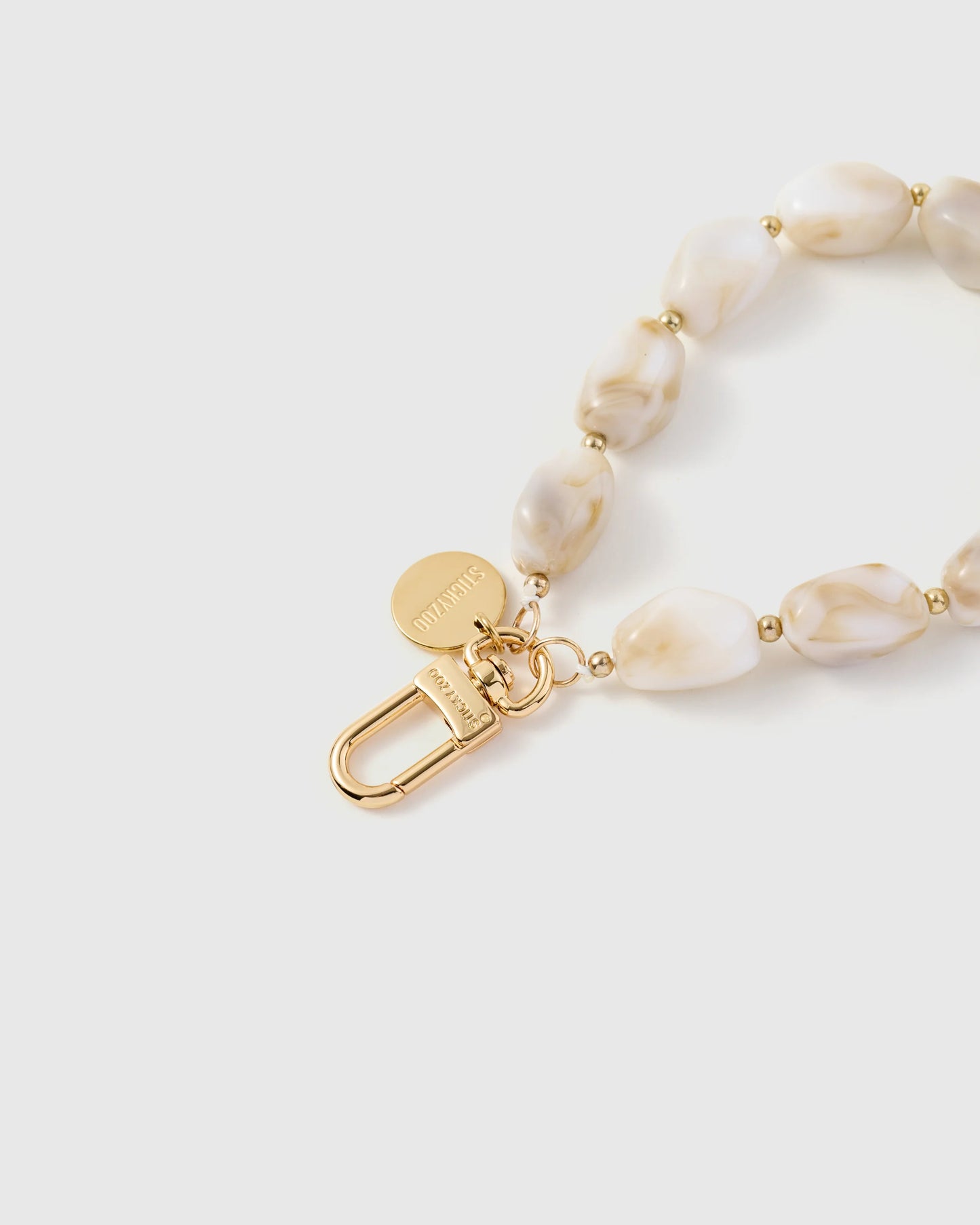 IVORY MARBLE PHONE STRAP