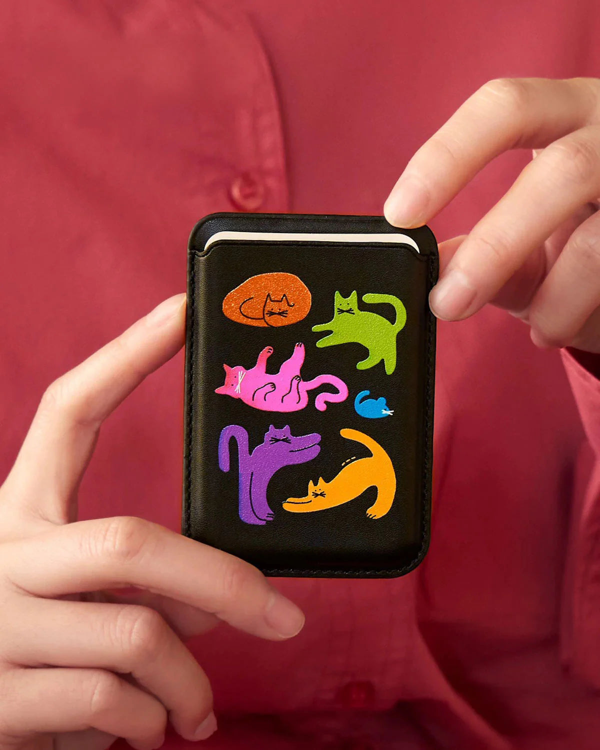 COLORFUL CATS WALLET PHONE CASE
