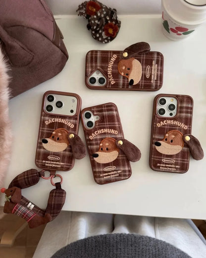 DACHSHUND STRAP PHONE CASE