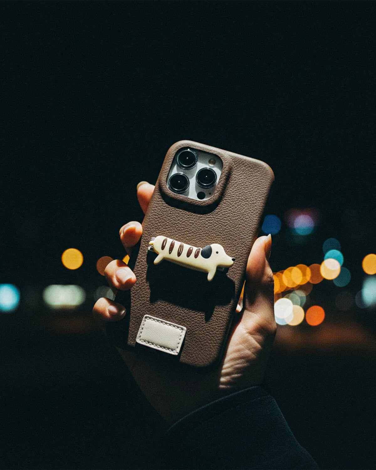CHOCOLATE DACHSHUND LEATHER Phone Case