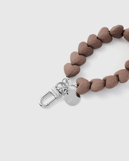 MOCHA HEART PHONE STRAP