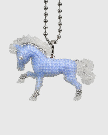 BLUE HORSE BEAD NECKLACE