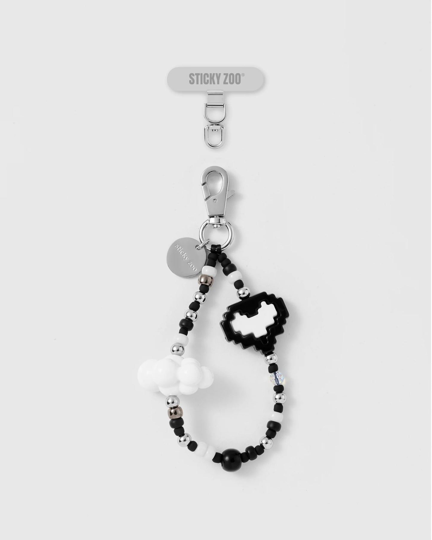 PIXEL HEART CLOUD PHONE STRAP