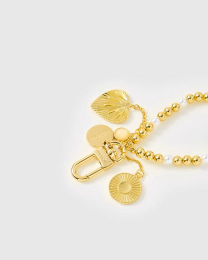 GOLDEN ORBIT PEARL PHONE STRAP