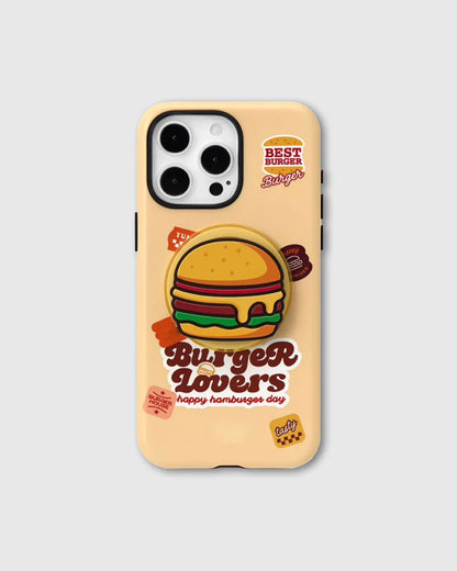 BURGER LOVERS GRIP PHONE CASE