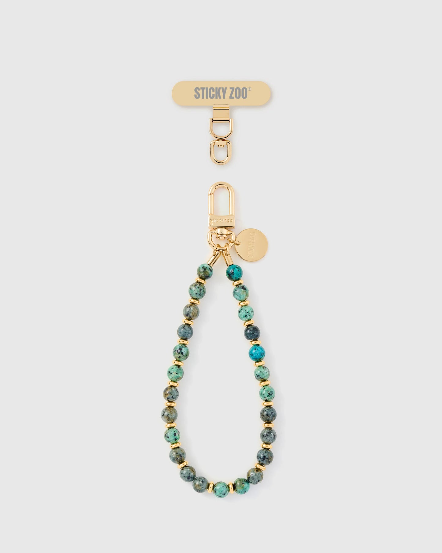 TURQUOISE SPECKLE ORBIT PHONE STRAP