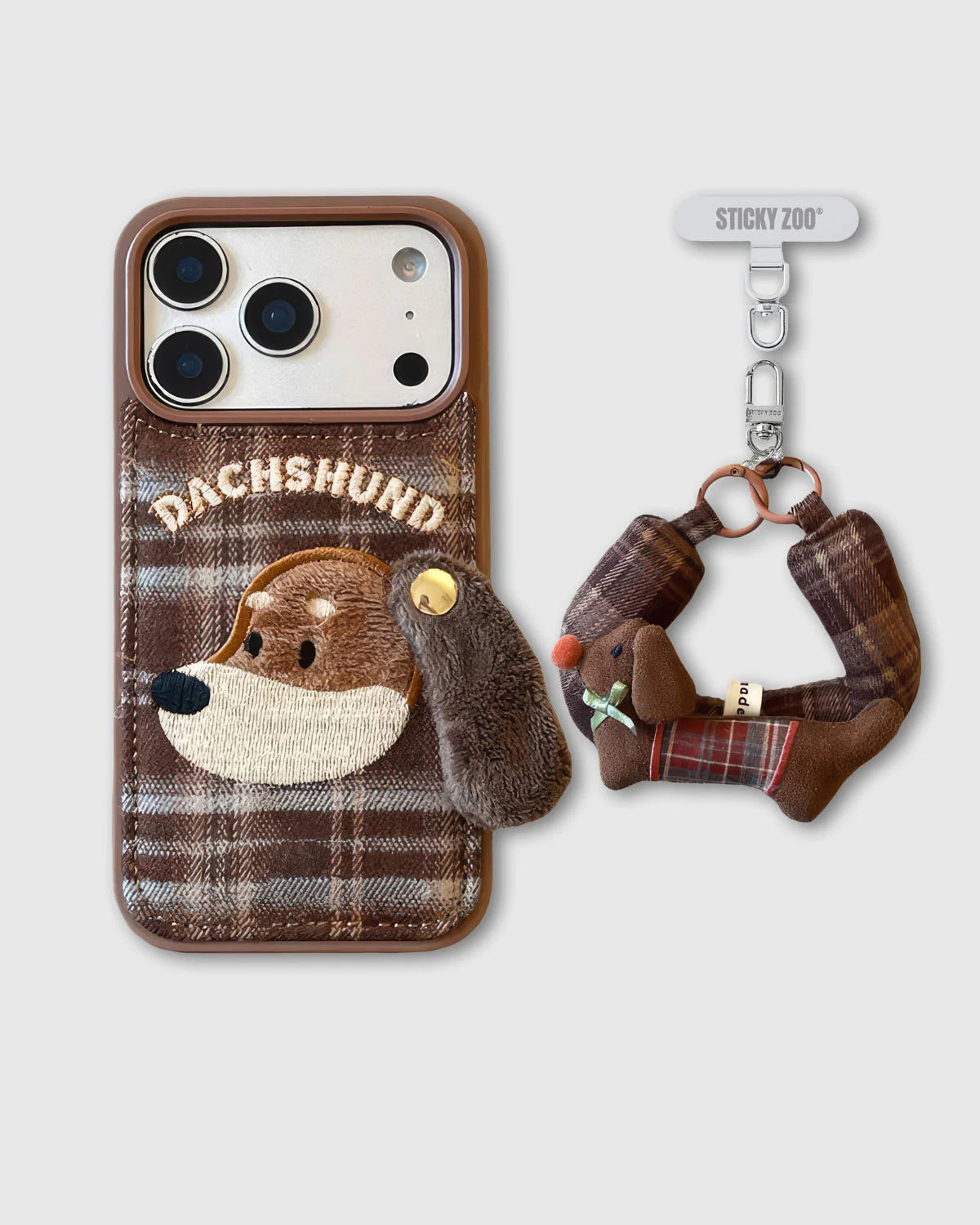 DACHSHUND STRAP PHONE CASE