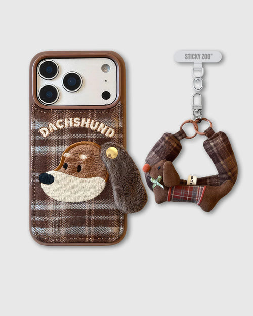 DACHSHUND STRAP PHONE CASE