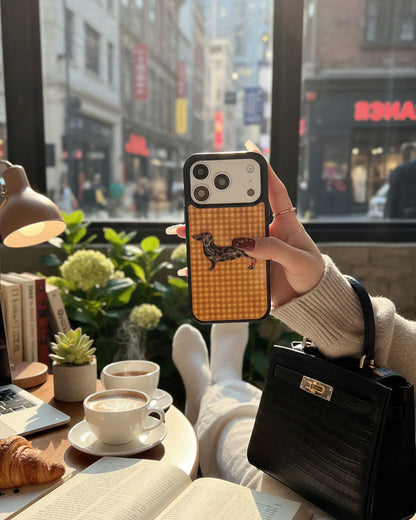 GINGHAM DACHSHUND Phone Case