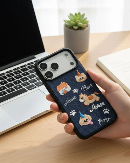 DENIM STORY PATCH Phone Case