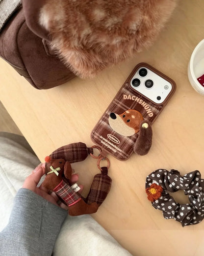DACHSHUND STRAP PHONE CASE