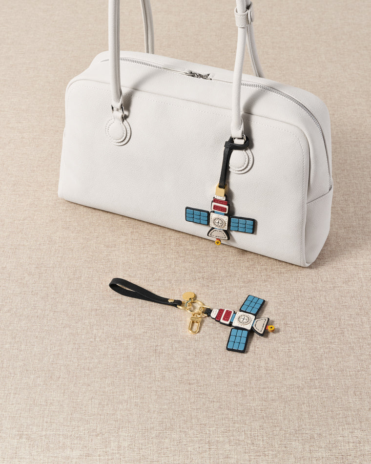SATELLITE LEATHER BAG CHARM