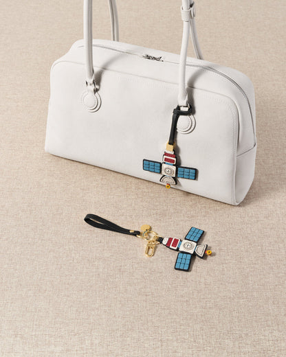 SATELLITE LEATHER BAG CHARM