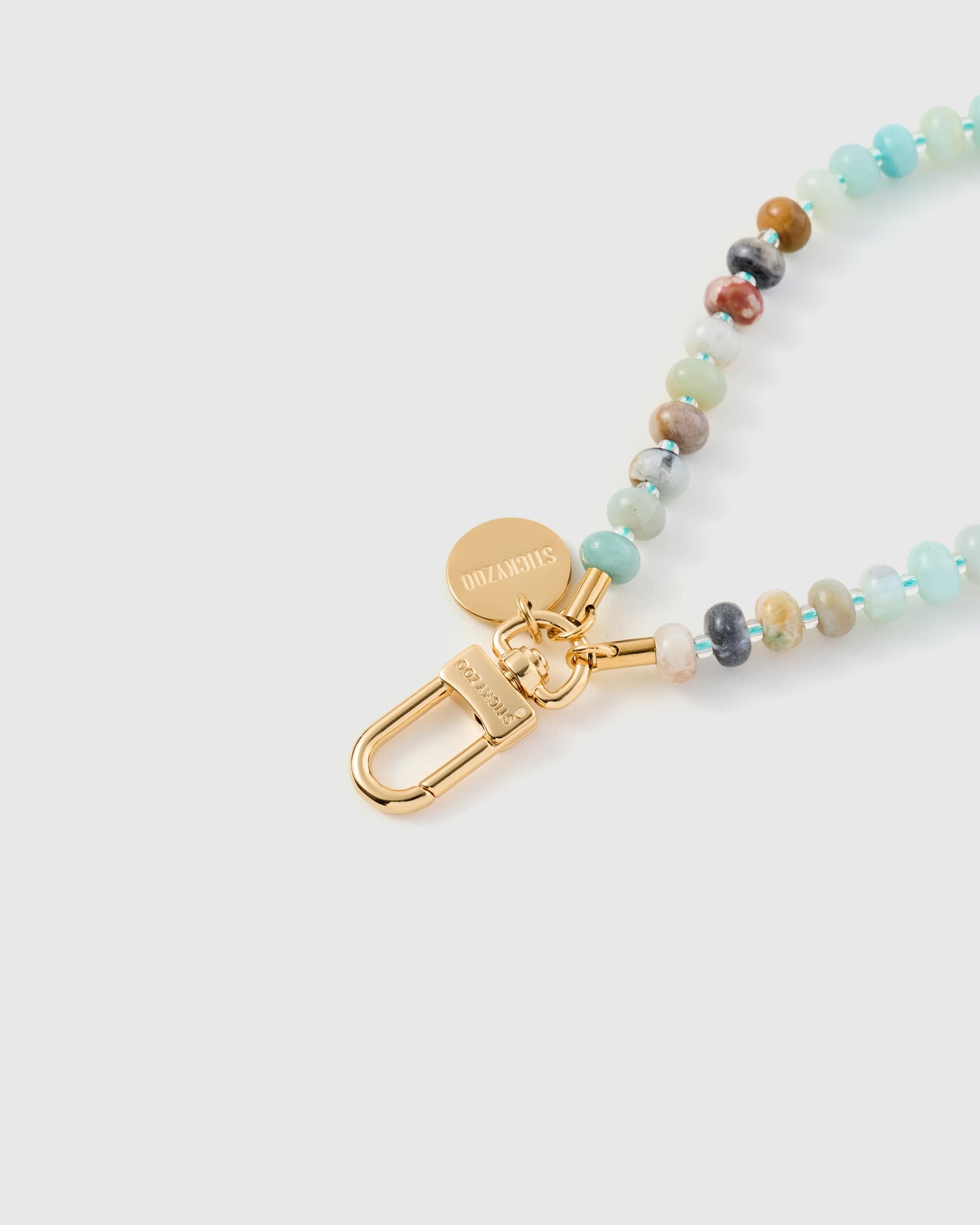 AQUA AGATE ORBIT PHONE STRAP