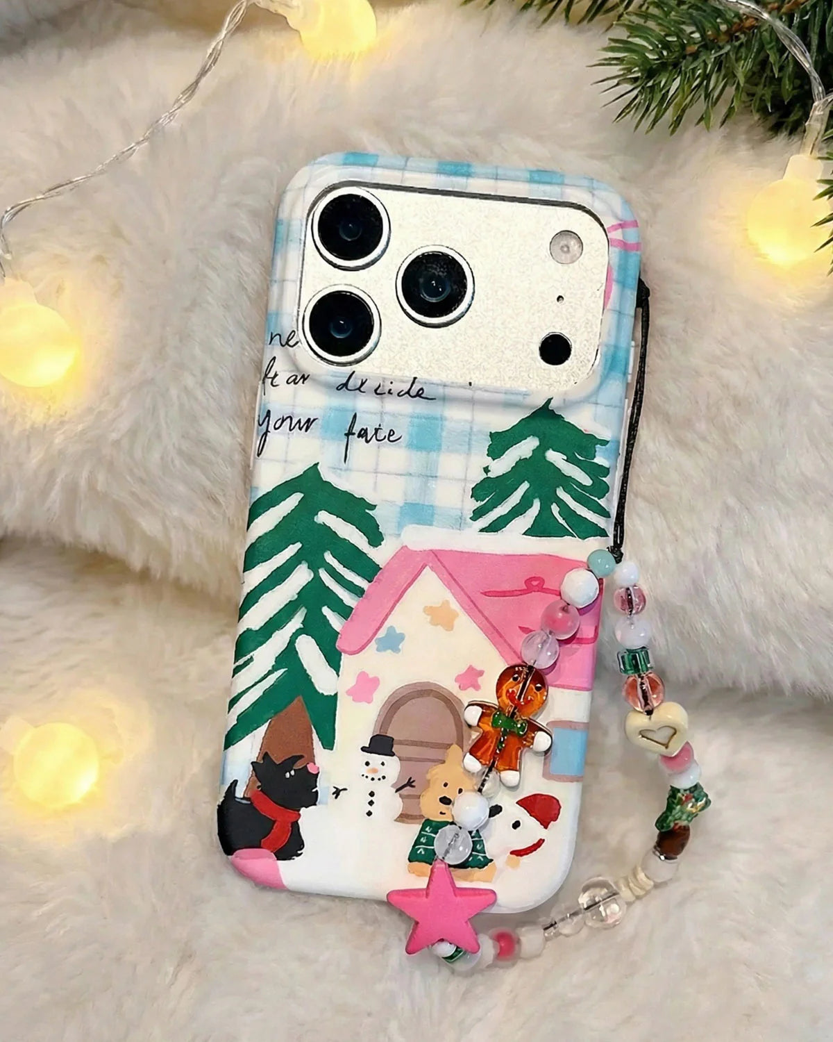 WINTER COTTAGE FRIENDS Phone Case