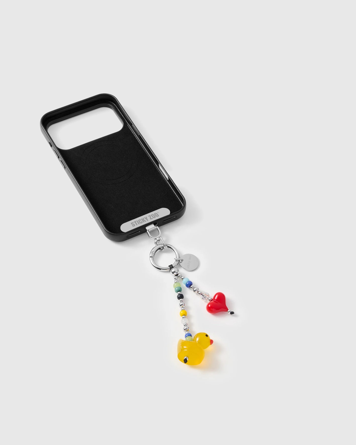 TANGERINE DUCK HEART PHONE STRAP