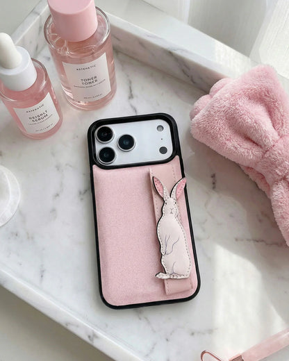 PINK BUNNY WALLET PHONE CASE
