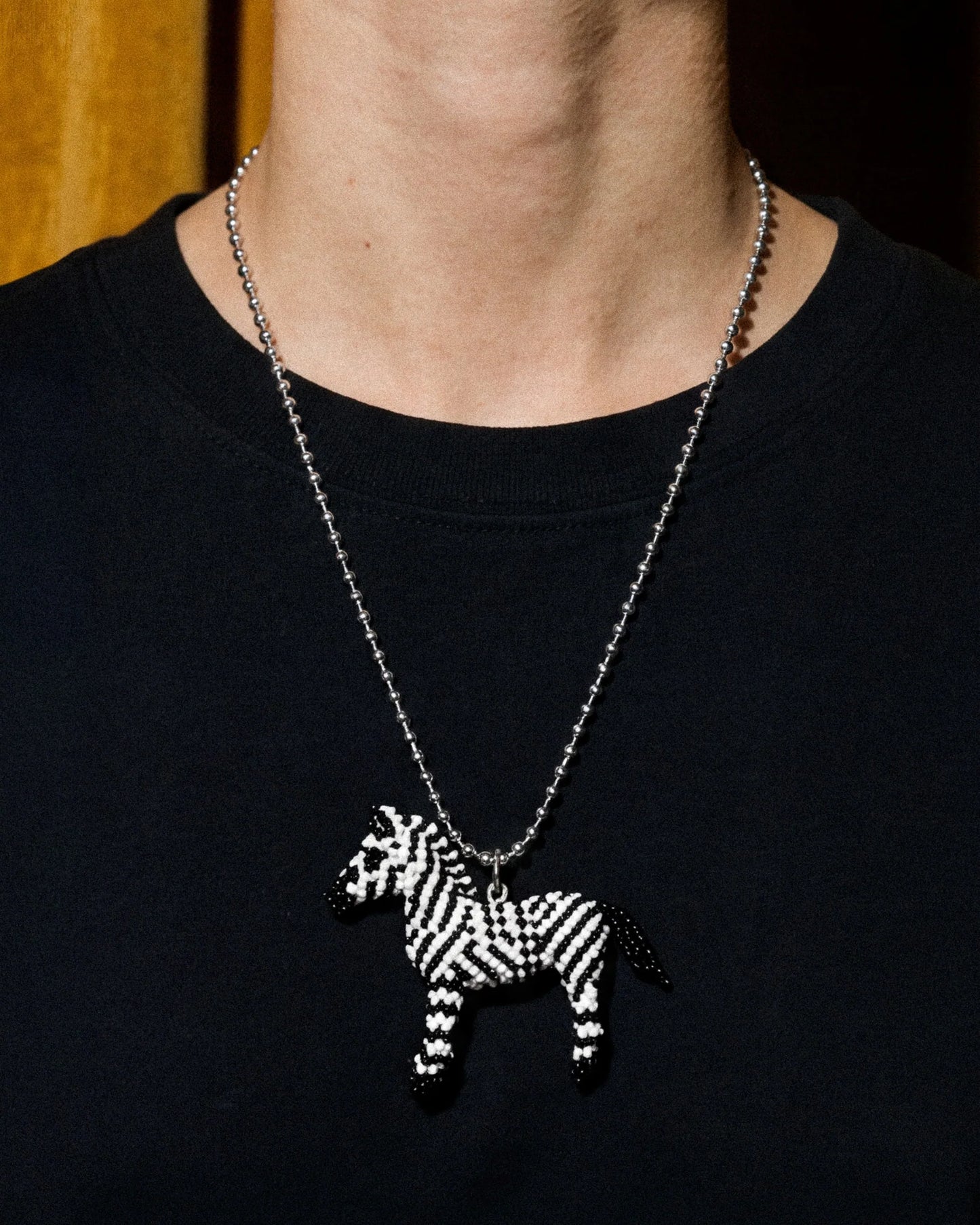 ZEBRA BEAD NECKLACE