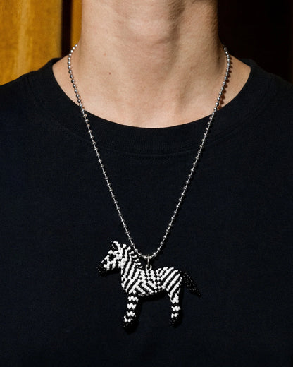ZEBRA BEAD NECKLACE