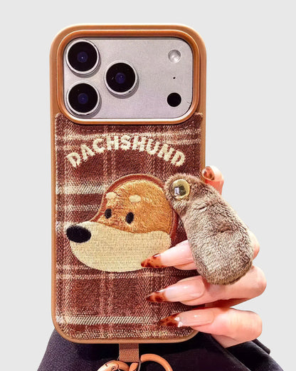 DACHSHUND STRAP PHONE CASE
