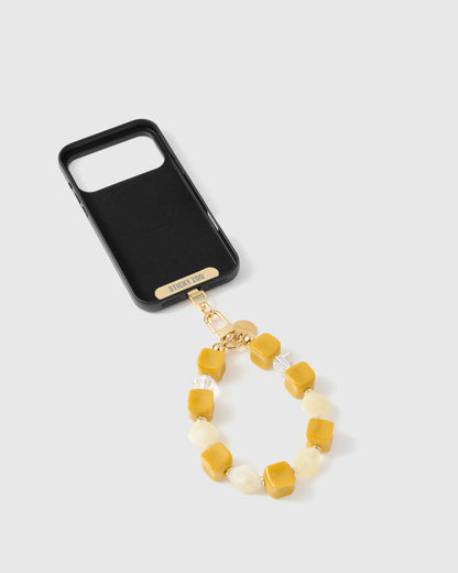 SAFFRON MARBLE MIX PHONE STRAP