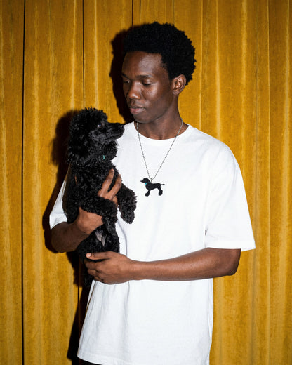 BLACK POODLE BEAD NECKLACE